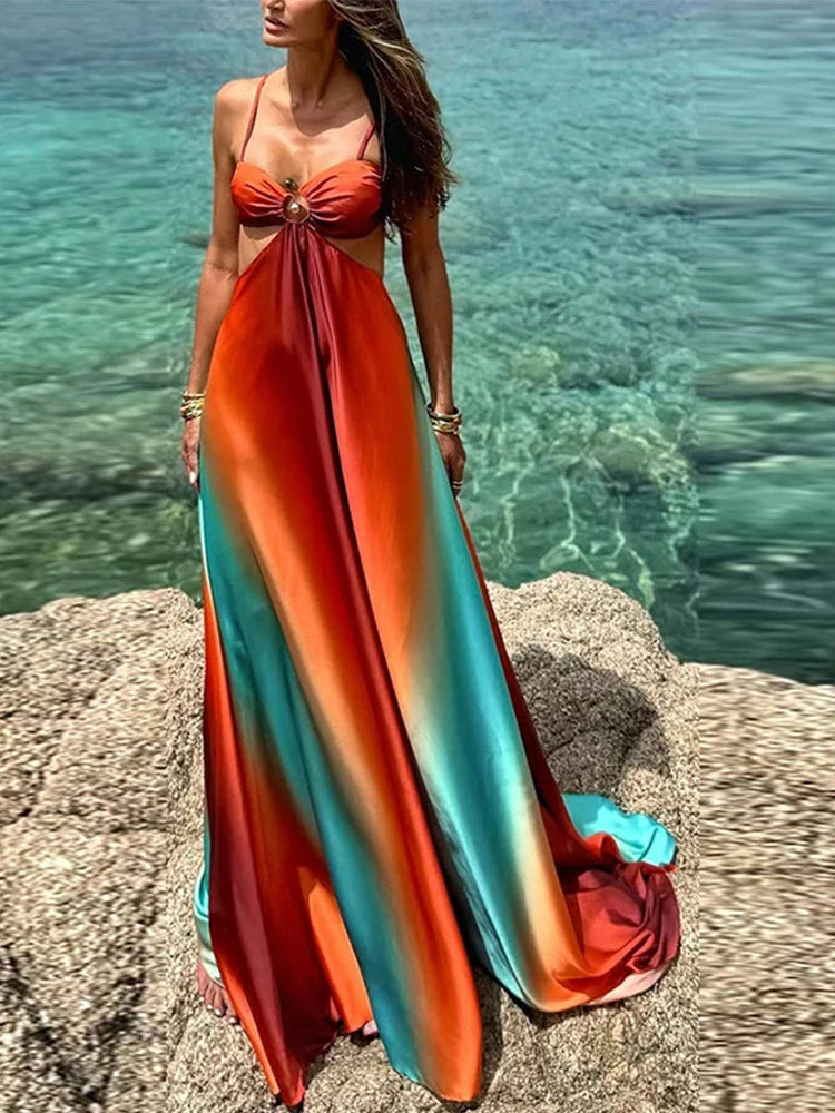 Effortless Elegance Printed Maxi Dress