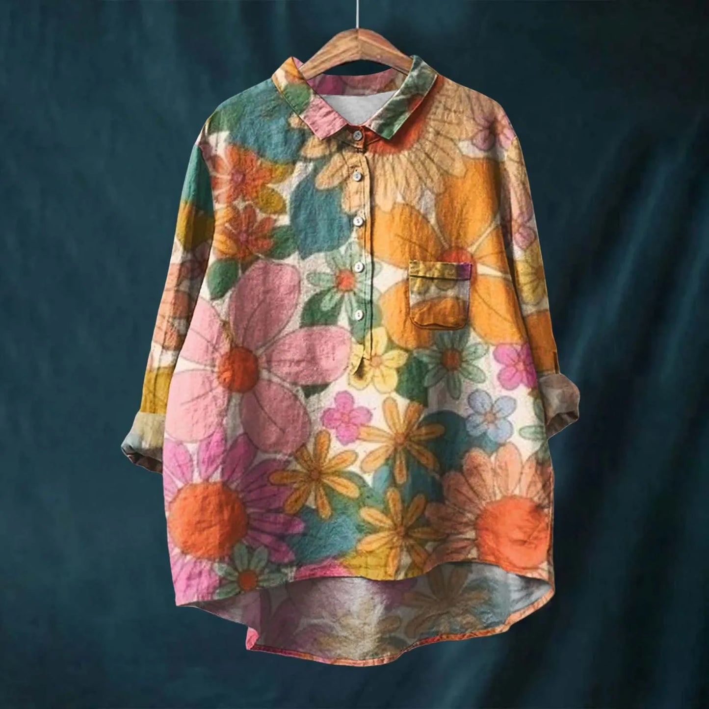 Chic Floral Comfort Blouse