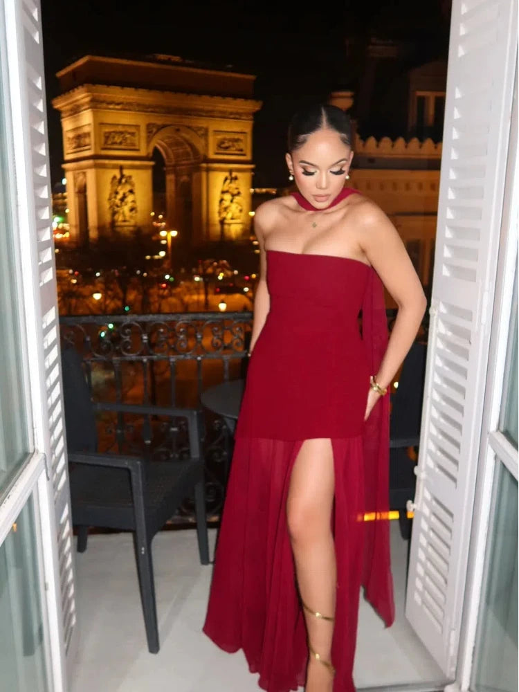 Dramatic Chiffon Maxi for Grand Entrances