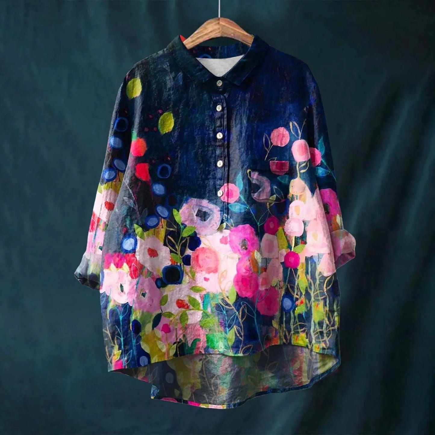 Chic Floral Comfort Blouse