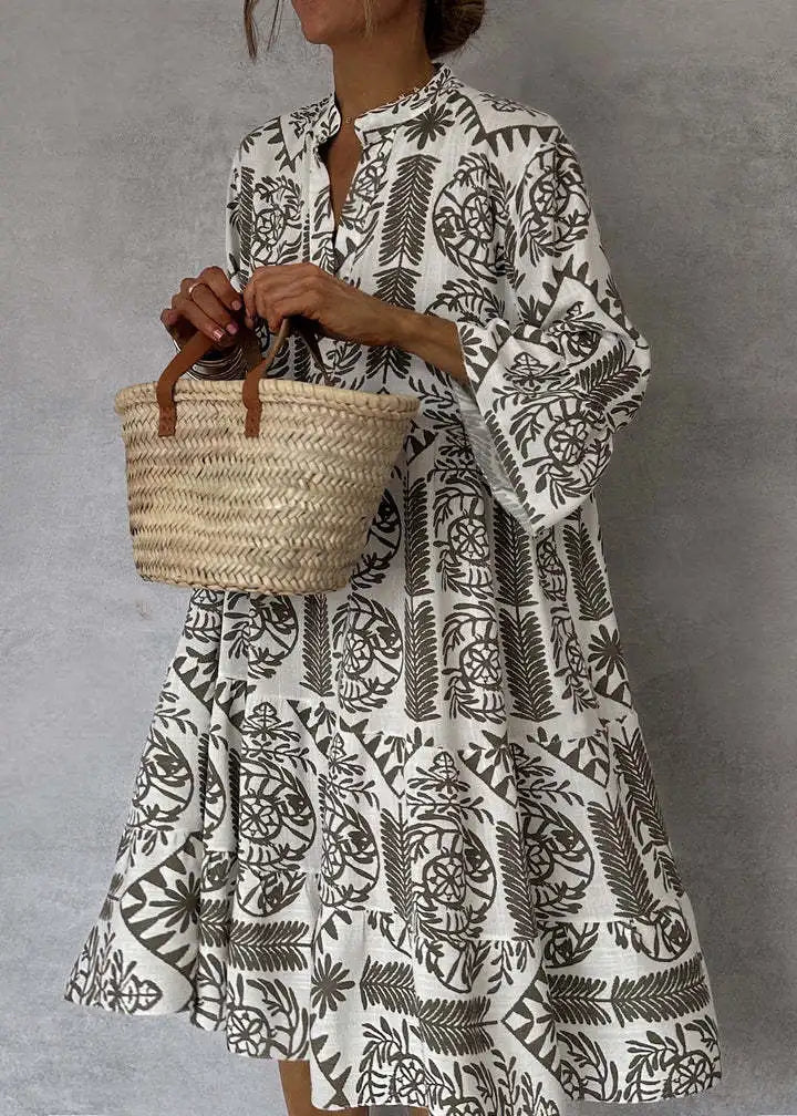 Effortless Elegance Printed Dress