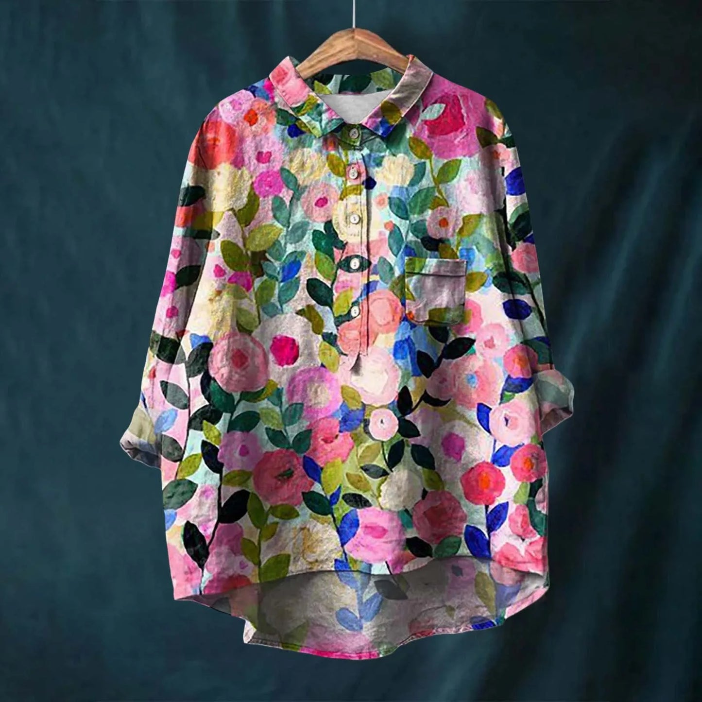Chic Floral Comfort Blouse