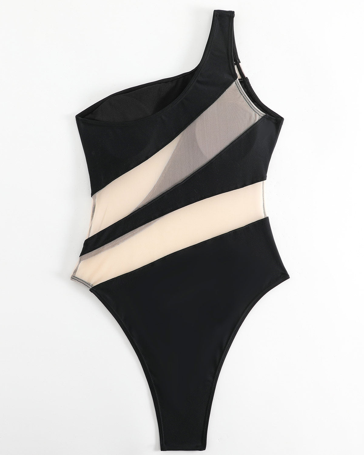 Bold Curve One-Shoulder Swimsuit