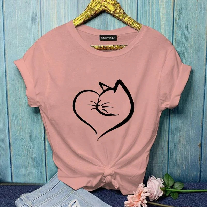 Chic Cat Heart Tee