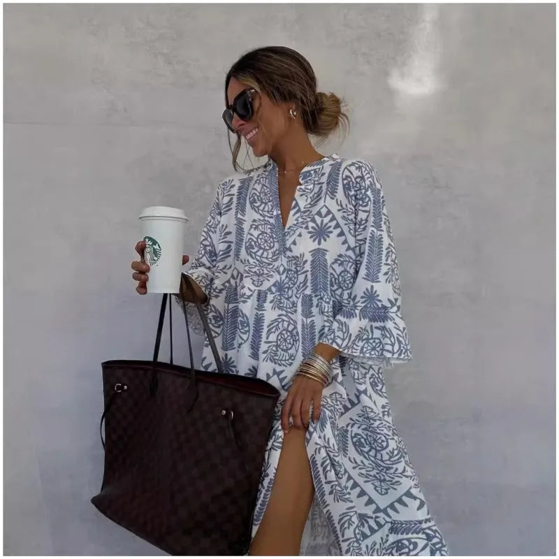 Effortless Elegance Printed Dress