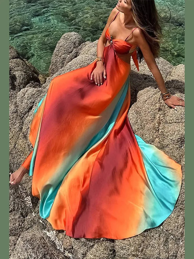 Effortless Elegance Printed Maxi Dress