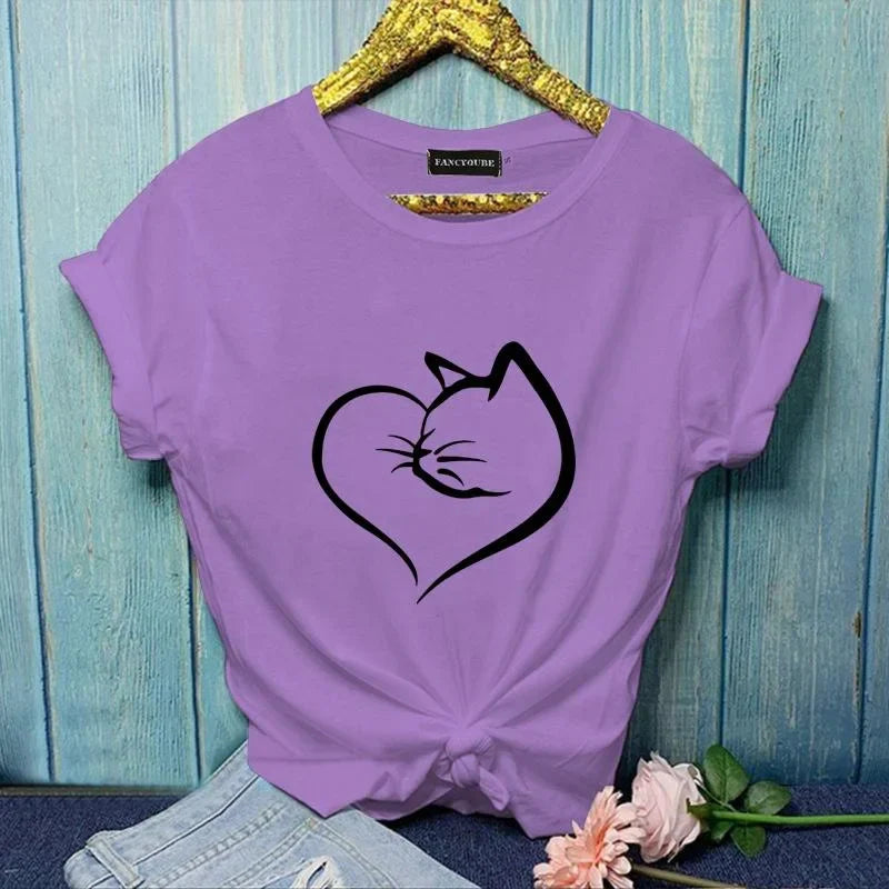Chic Cat Heart Tee