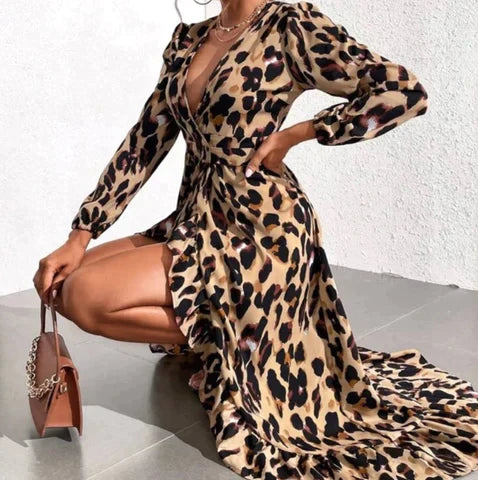 Effortless Elegance Leopard Dress
