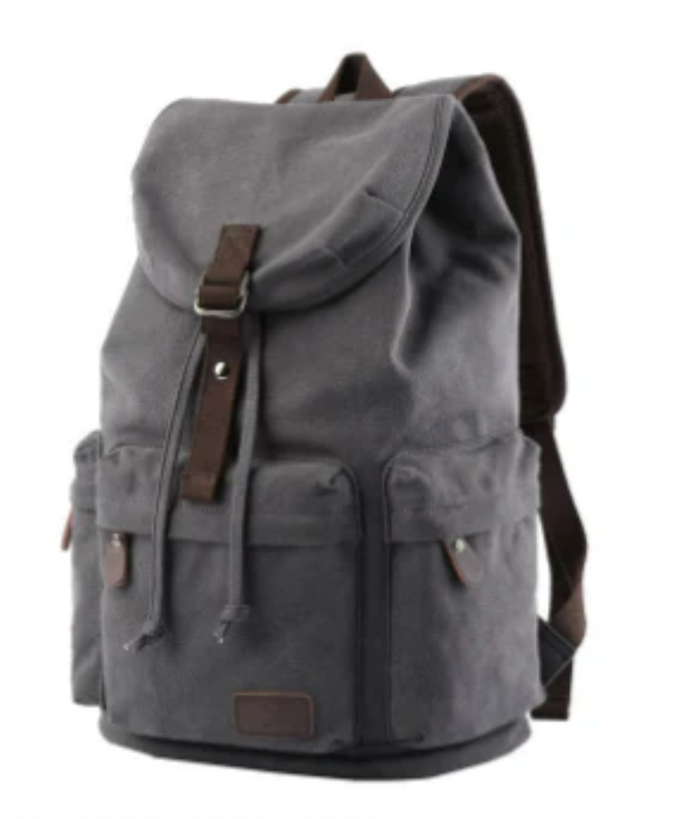 Adventure-Ready Retro Canvas Backpack