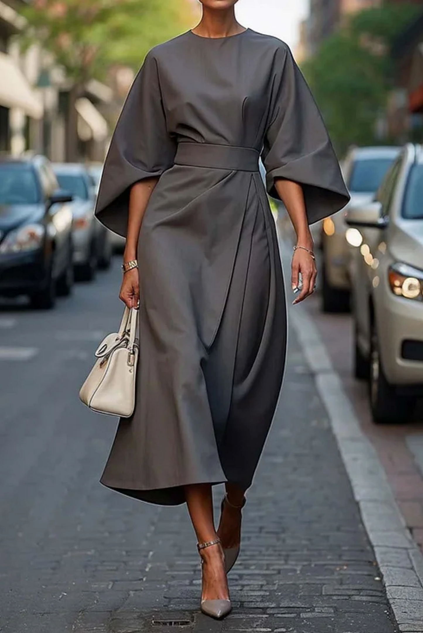 Lantern Sleeve Dress That Flatters