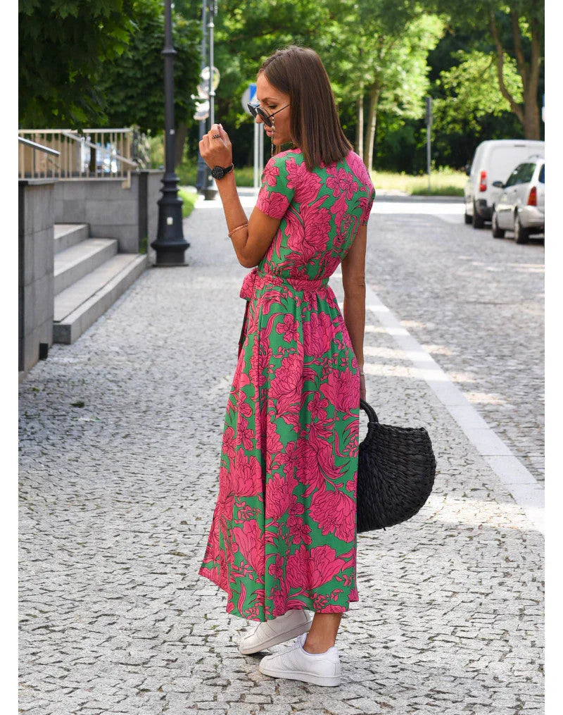 Elegant Flattering V-Neck Dress