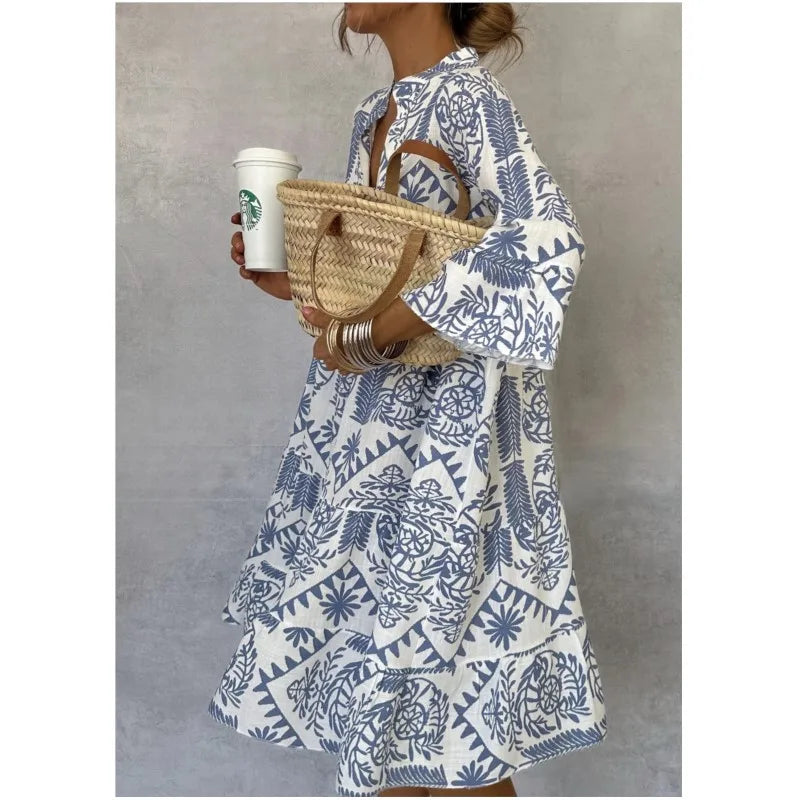 Effortless Elegance Printed Dress