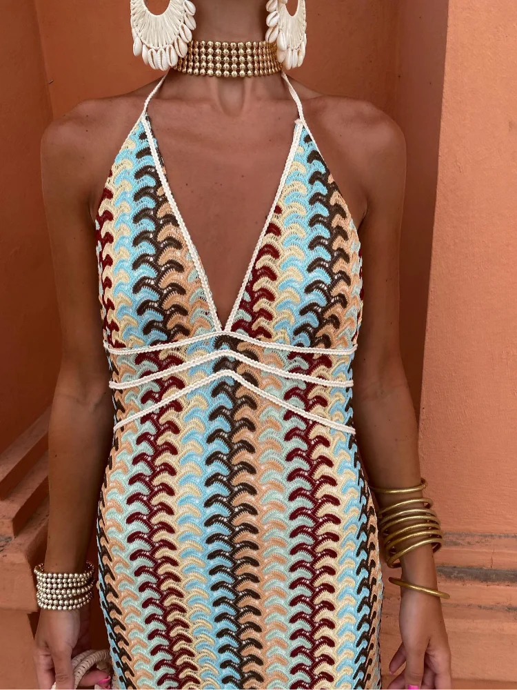 Radiant Elegance Halter Dress