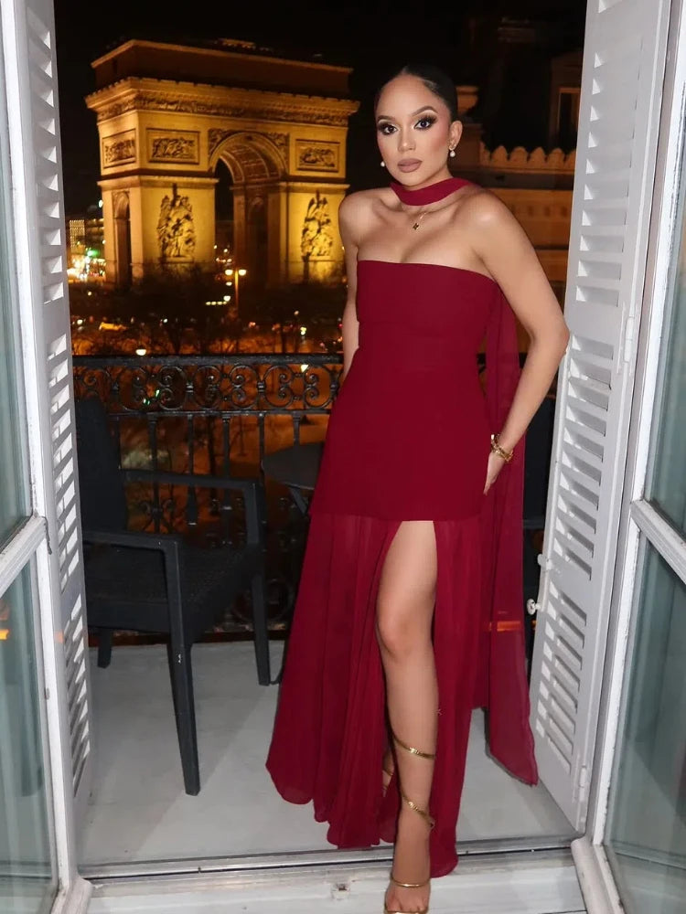 Dramatic Chiffon Maxi for Grand Entrances