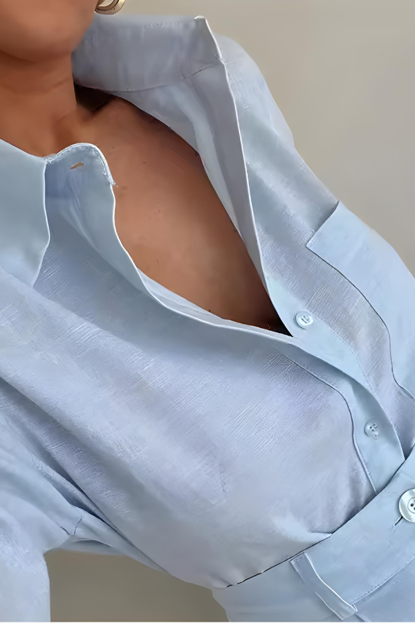 Effortless Chic Button-Up & Shorts
