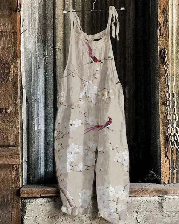 Vintage Floral Elegance Jumpsuit