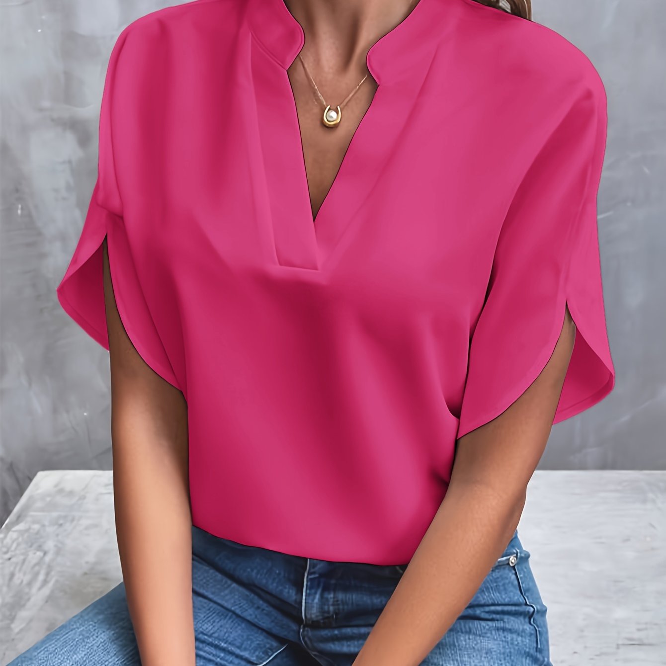 Effortless Elegance V-Neck Blouse