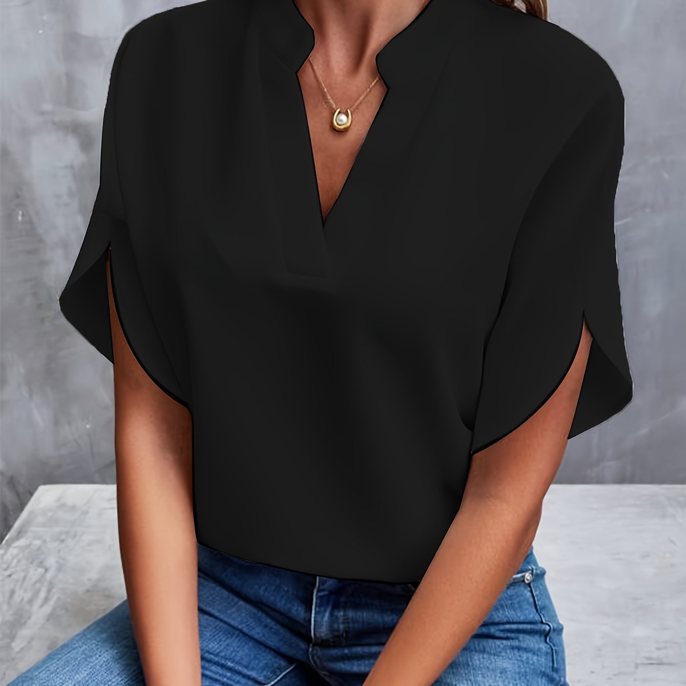 Effortless Elegance V-Neck Blouse