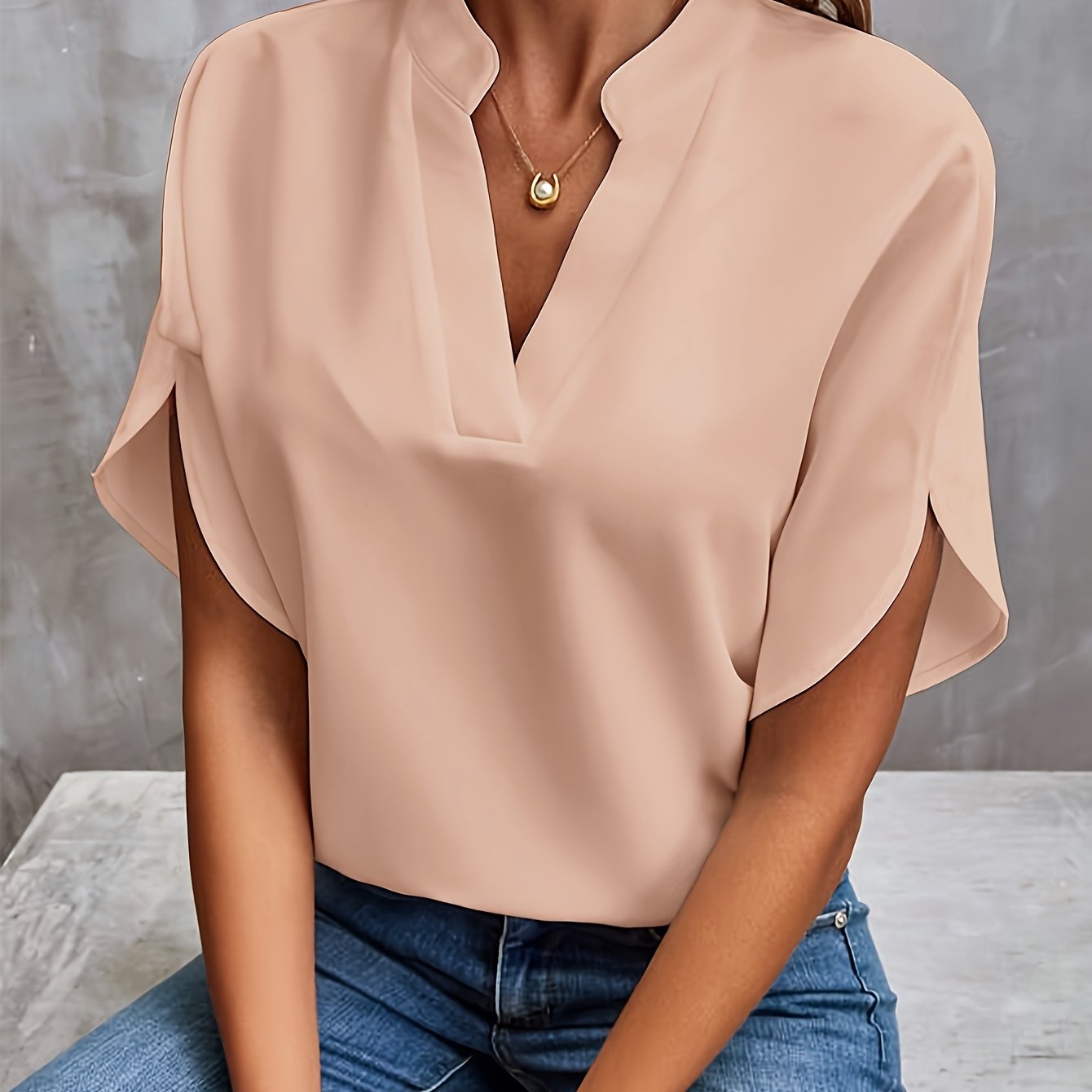 Effortless Elegance V-Neck Blouse