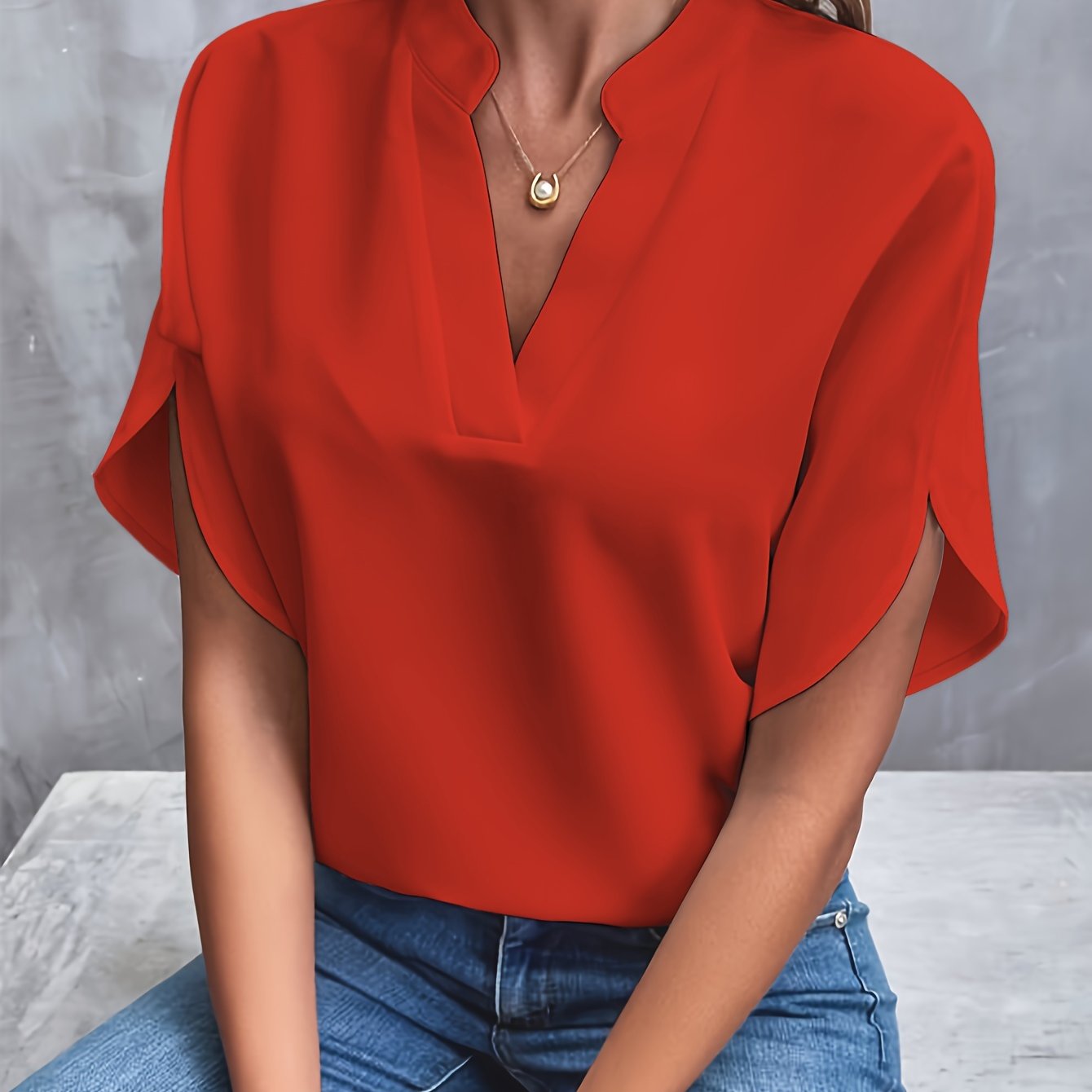 Effortless Elegance V-Neck Blouse