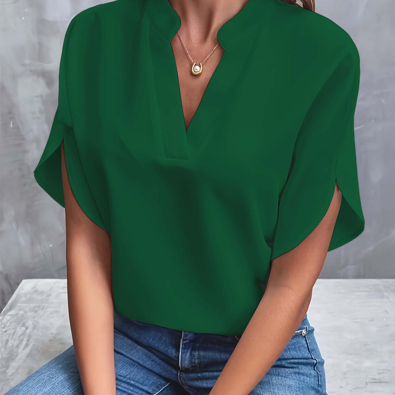Effortless Elegance V-Neck Blouse