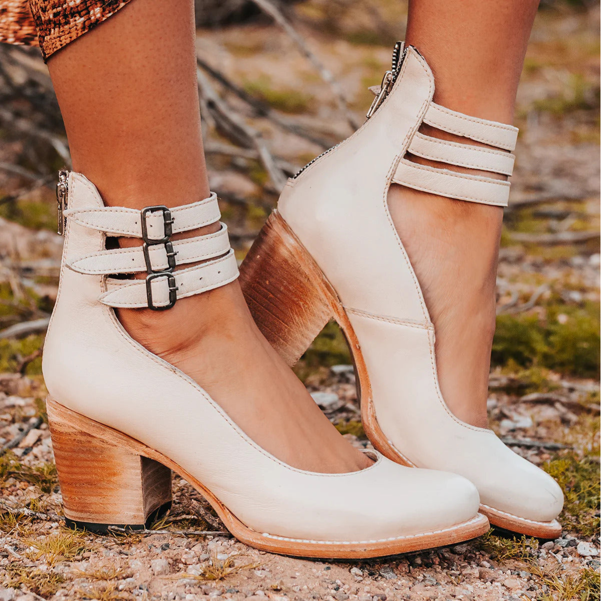 Vintage-Chic Ankle Strap Heels