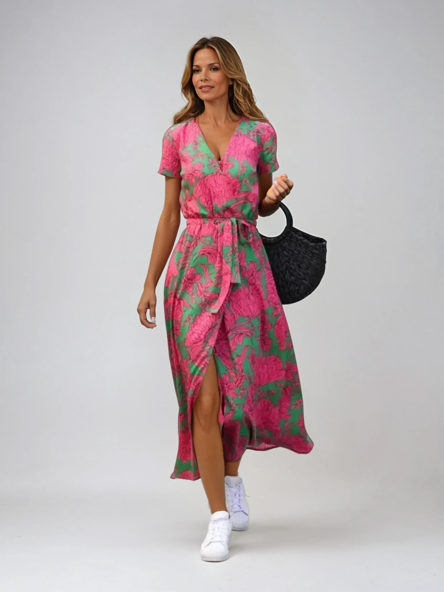 Elegant Flattering V-Neck Dress