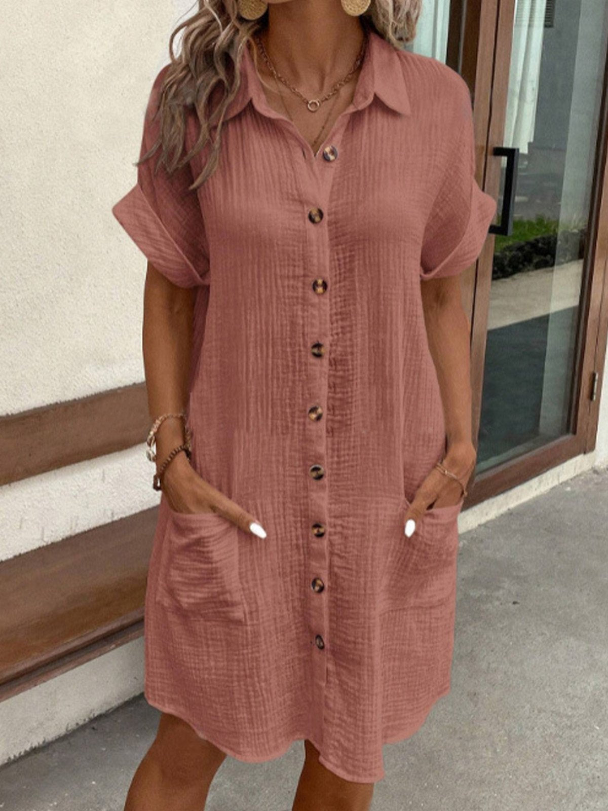 Elegant Comfort Polo Dress