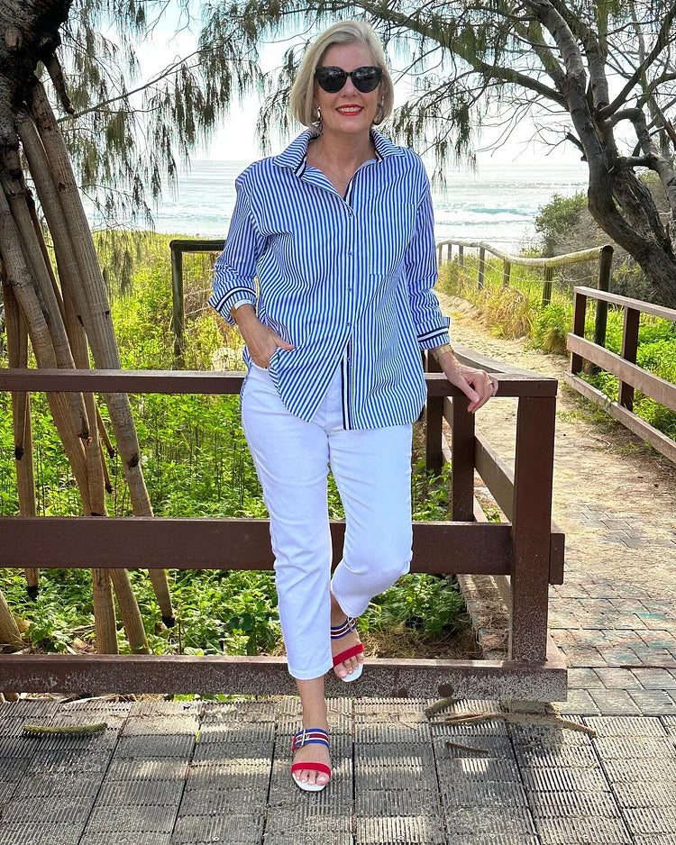 Versatile Striped Shirt for Effortless Style