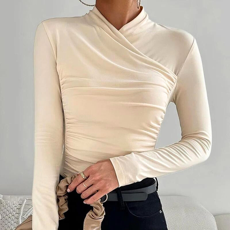 Versatile Chic Cross Neck Top