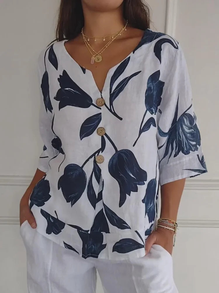 Everyday Floral Elegance Blouse