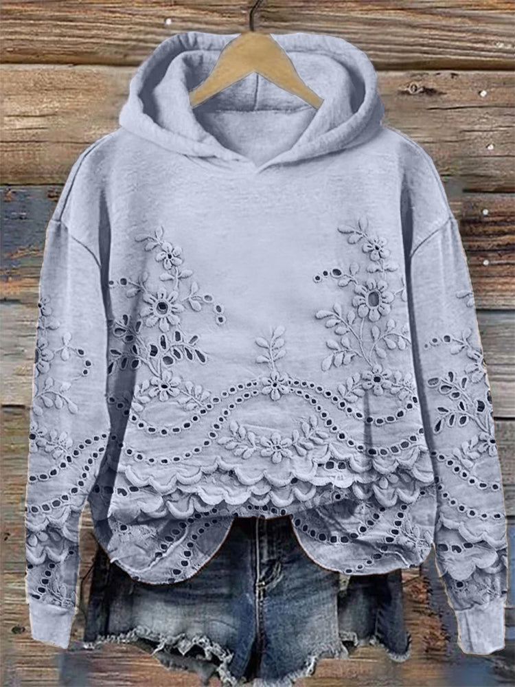 Vintage Floral Cozy Hoodie