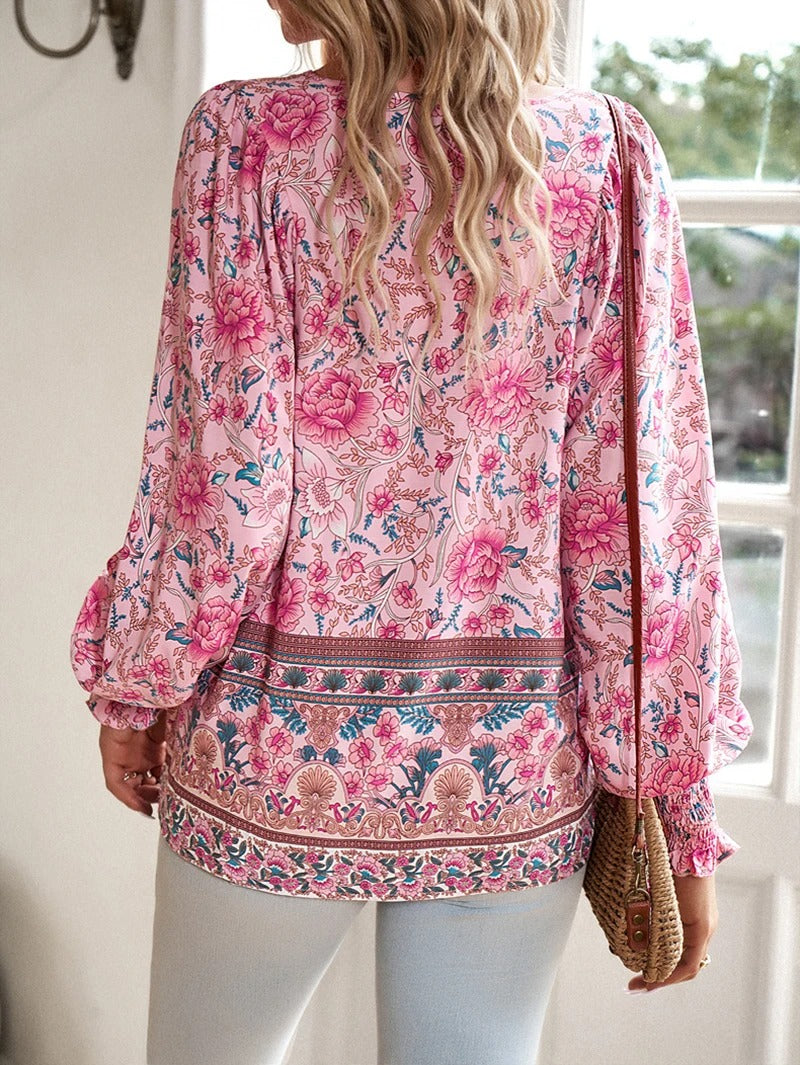 Fresh Floral Boho Summer Top