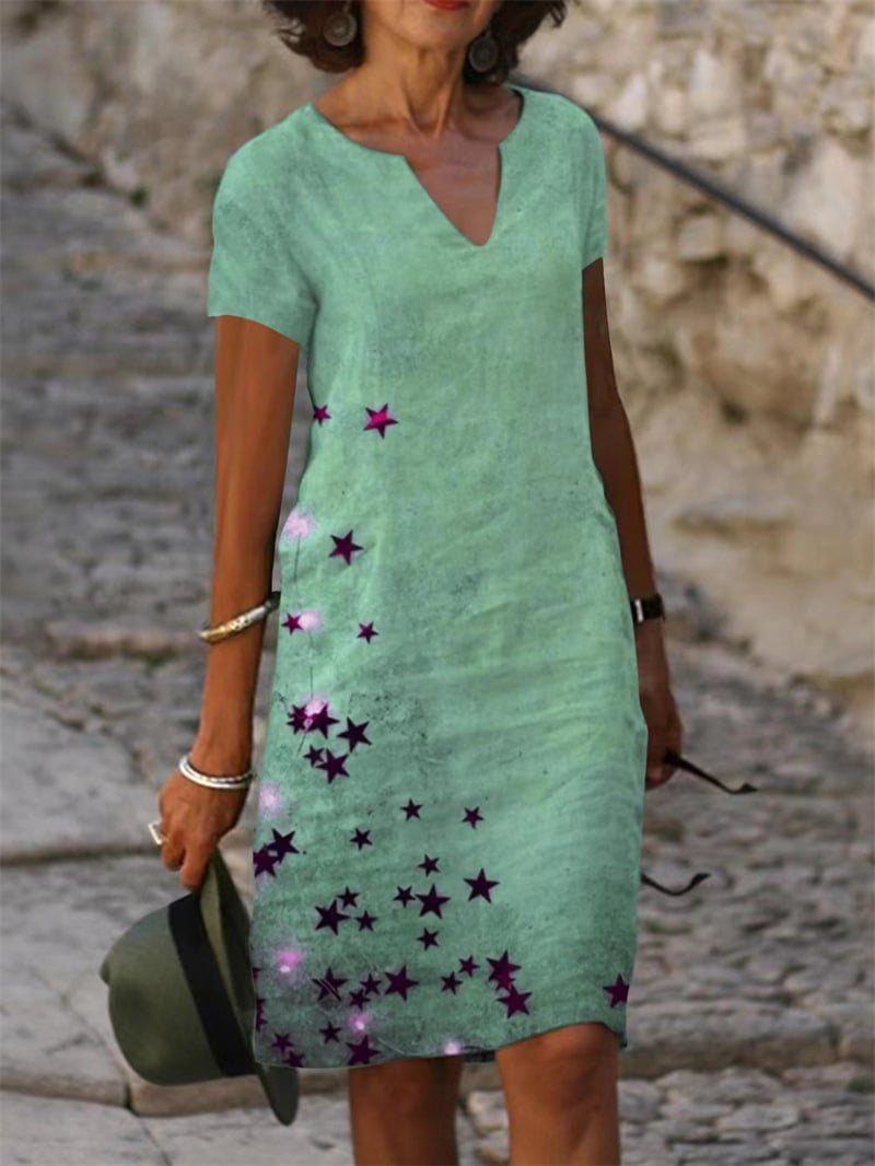 Chic V-Neck Summer Dress