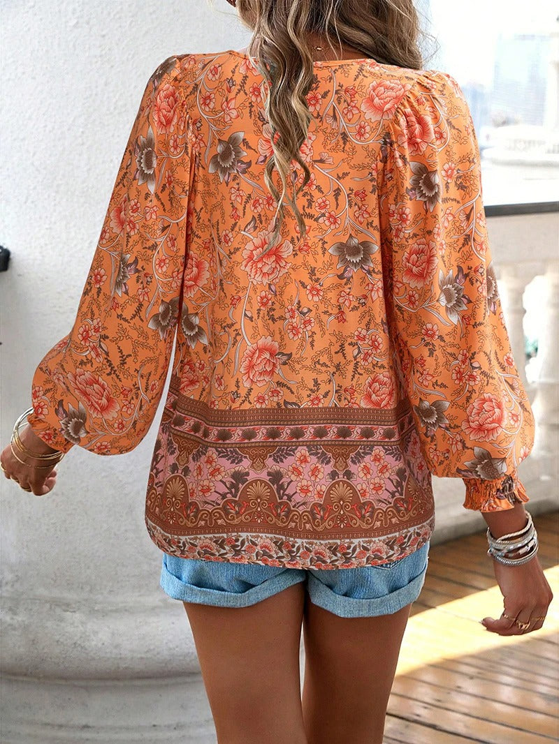 Fresh Floral Boho Summer Top