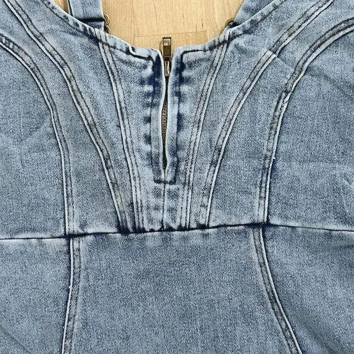 Curve-Boosting Vintage Denim Dress