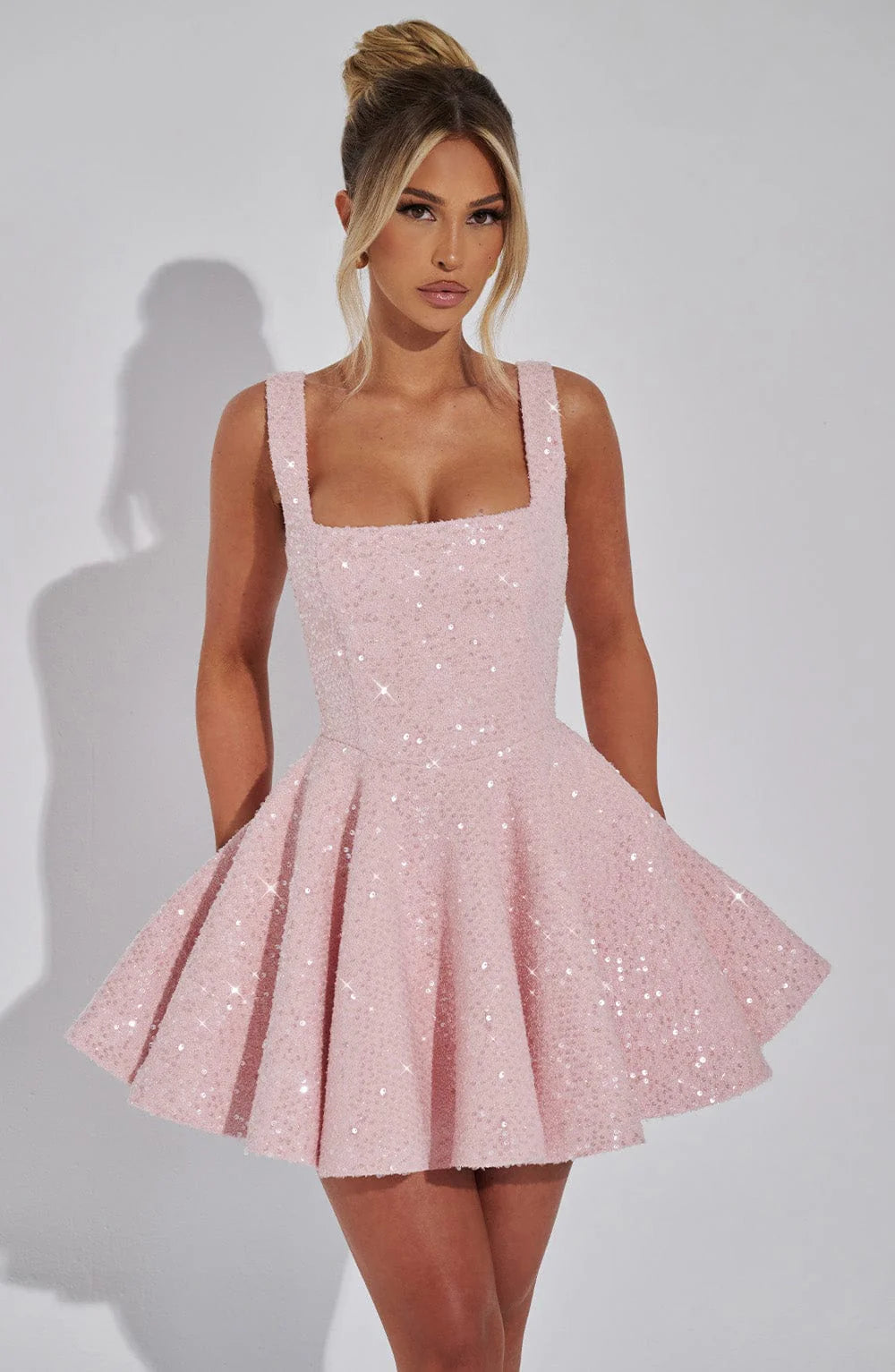 Elegant Mini Dress for Shimmering Twirls