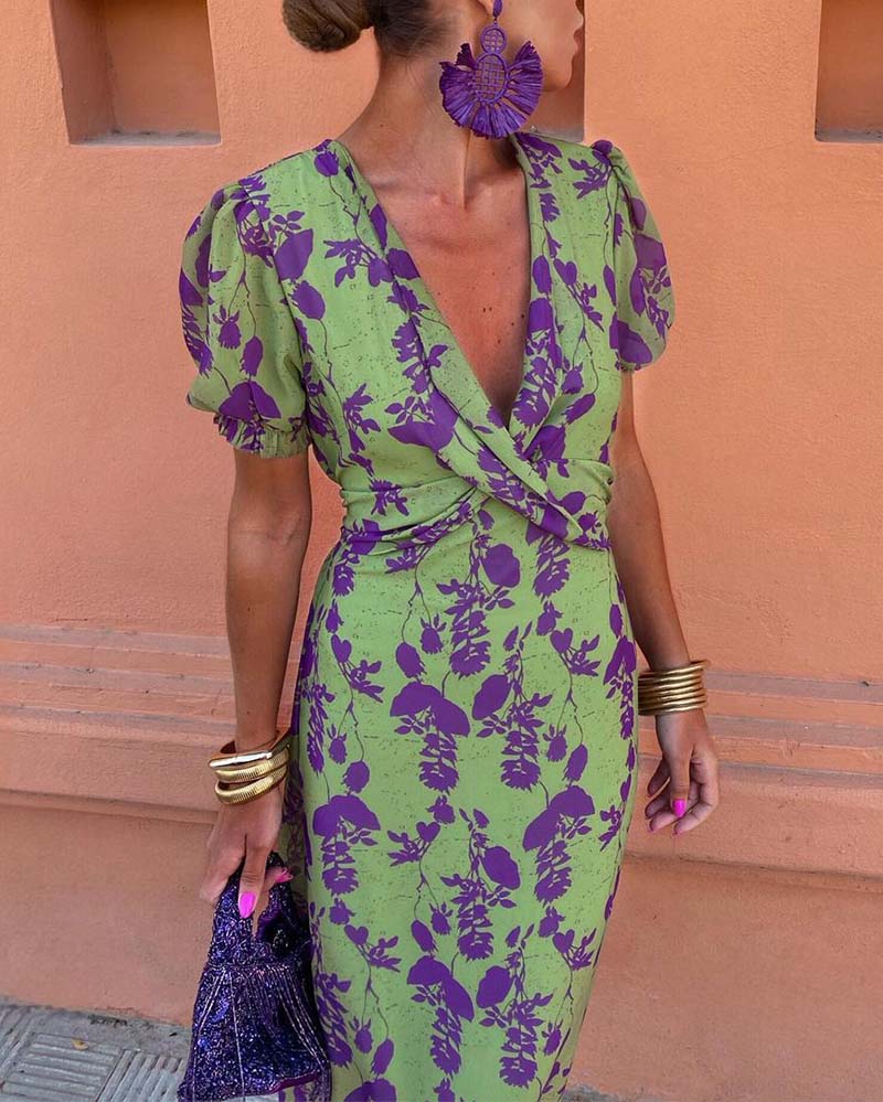 Effortless Elegance V-Neck Midi Dress