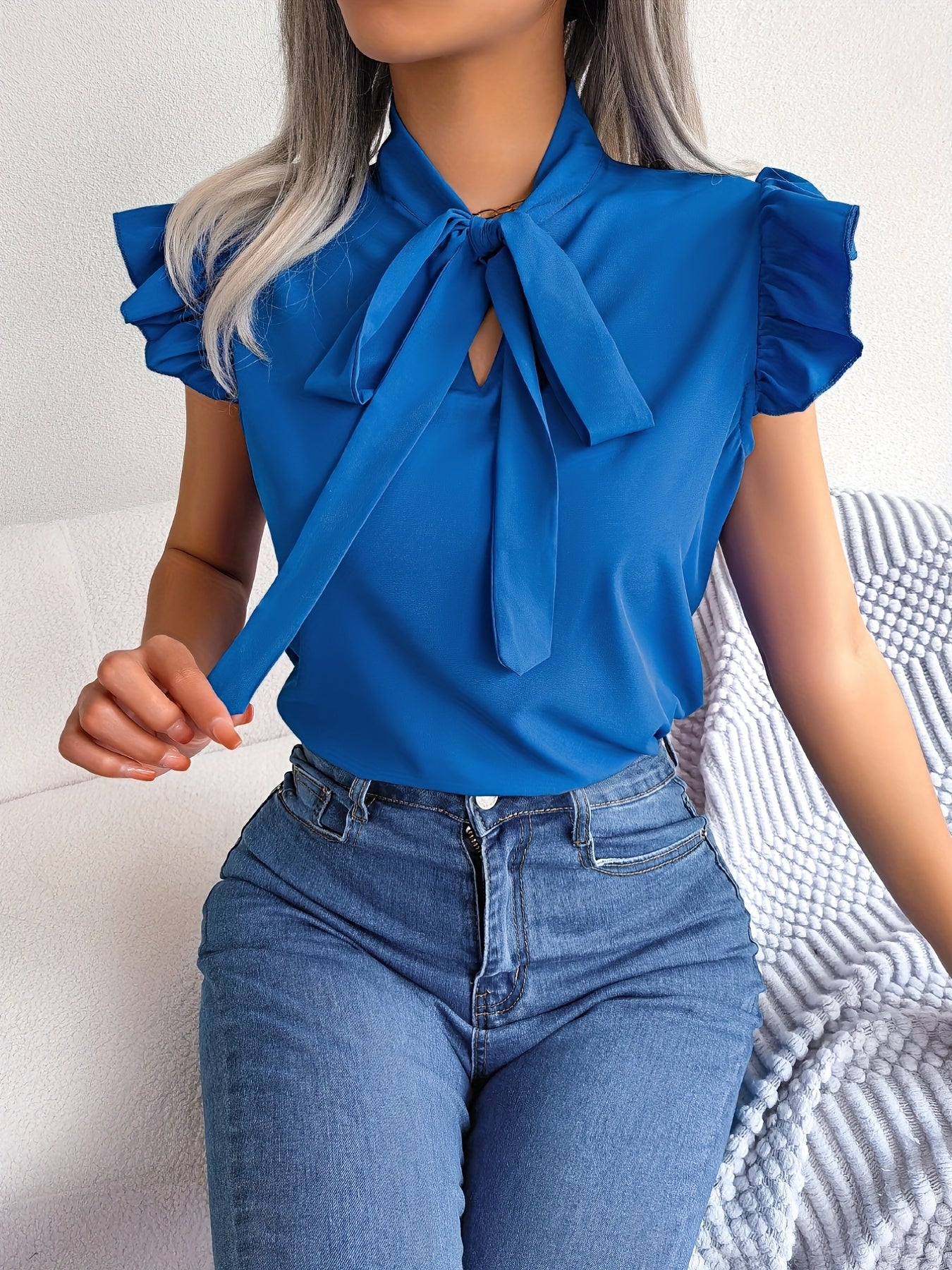 Effortless Elegance Bow-Tie Blouse