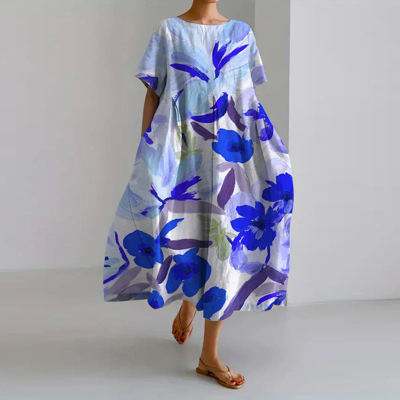 Summer-Breeze Floral Dress