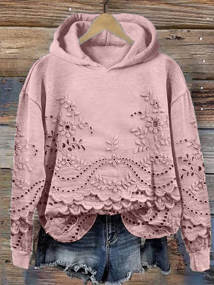 Vintage Floral Cozy Hoodie
