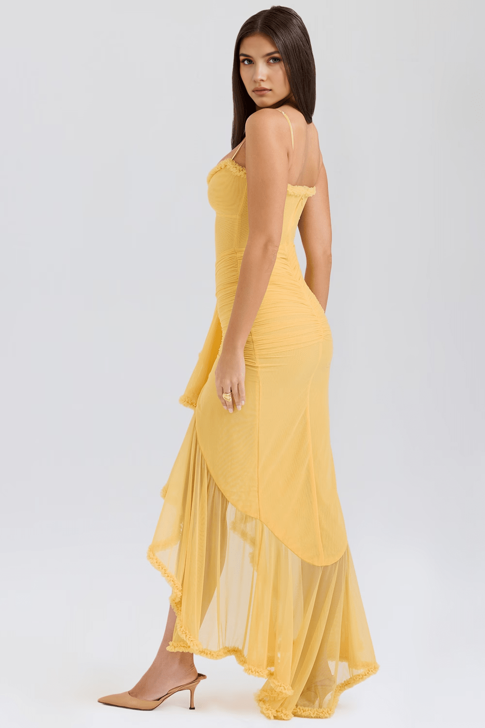 Flattering Celebration Ruffle Gown