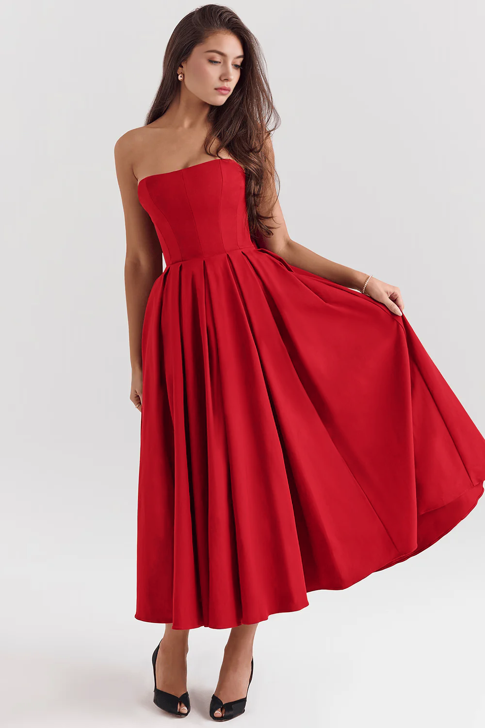 Elegant-Shape Midi Sundress