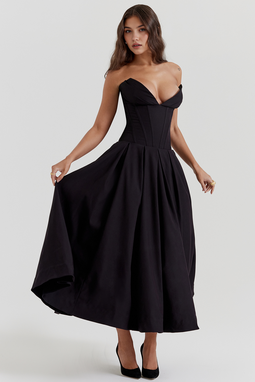 Tulle-Elegance Midi Dress