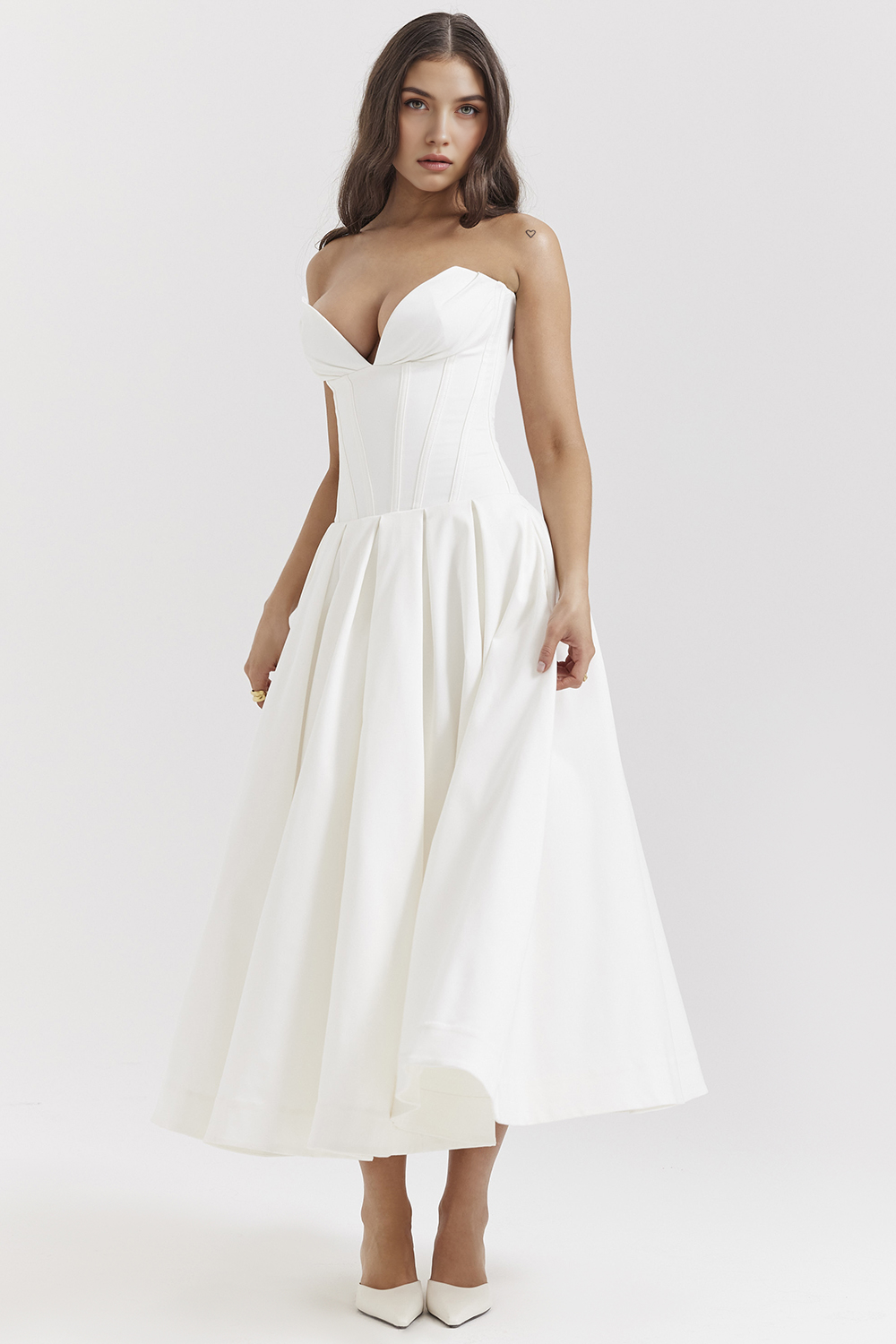 Tulle-Elegance Midi Dress