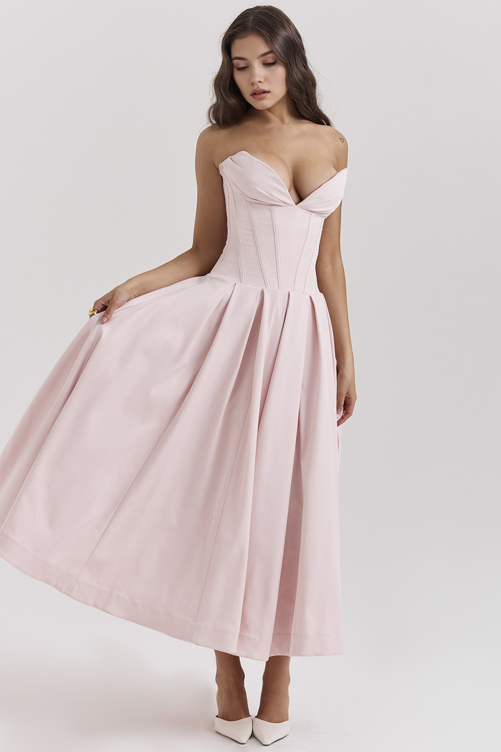 Tulle-Elegance Midi Dress