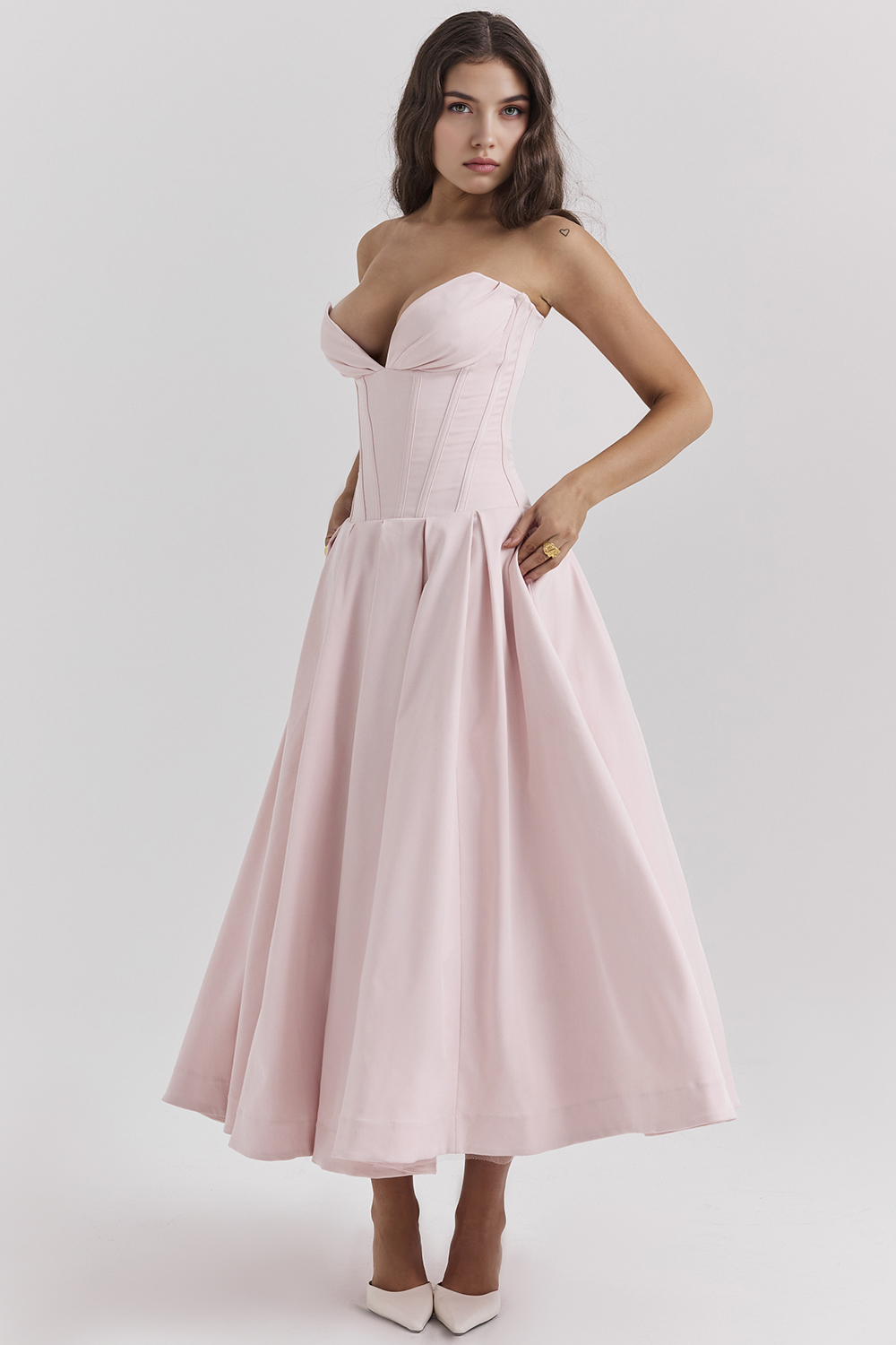 Tulle-Elegance Midi Dress
