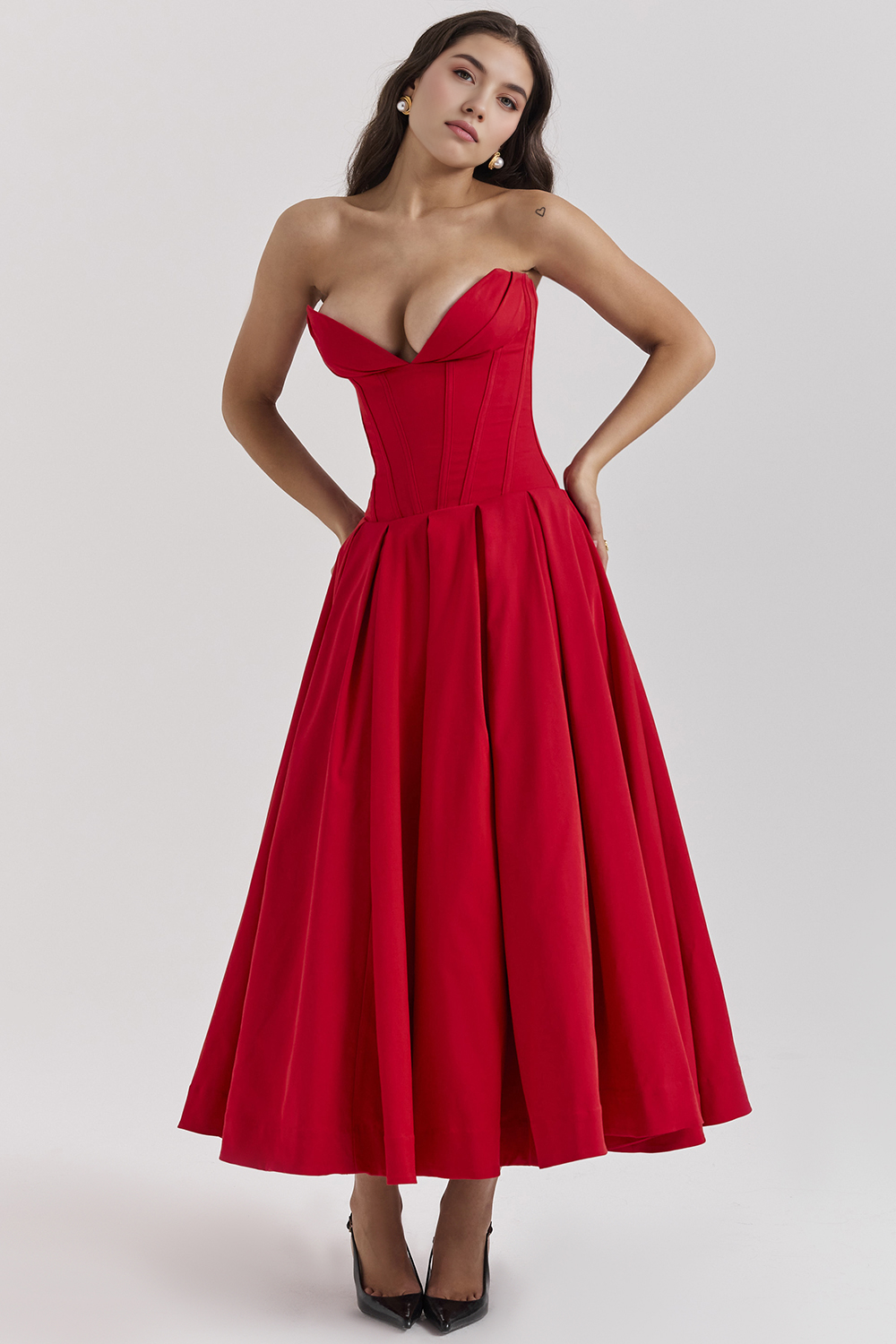 Tulle-Elegance Midi Dress
