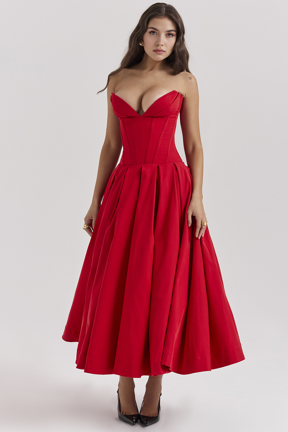 Tulle-Elegance Midi Dress