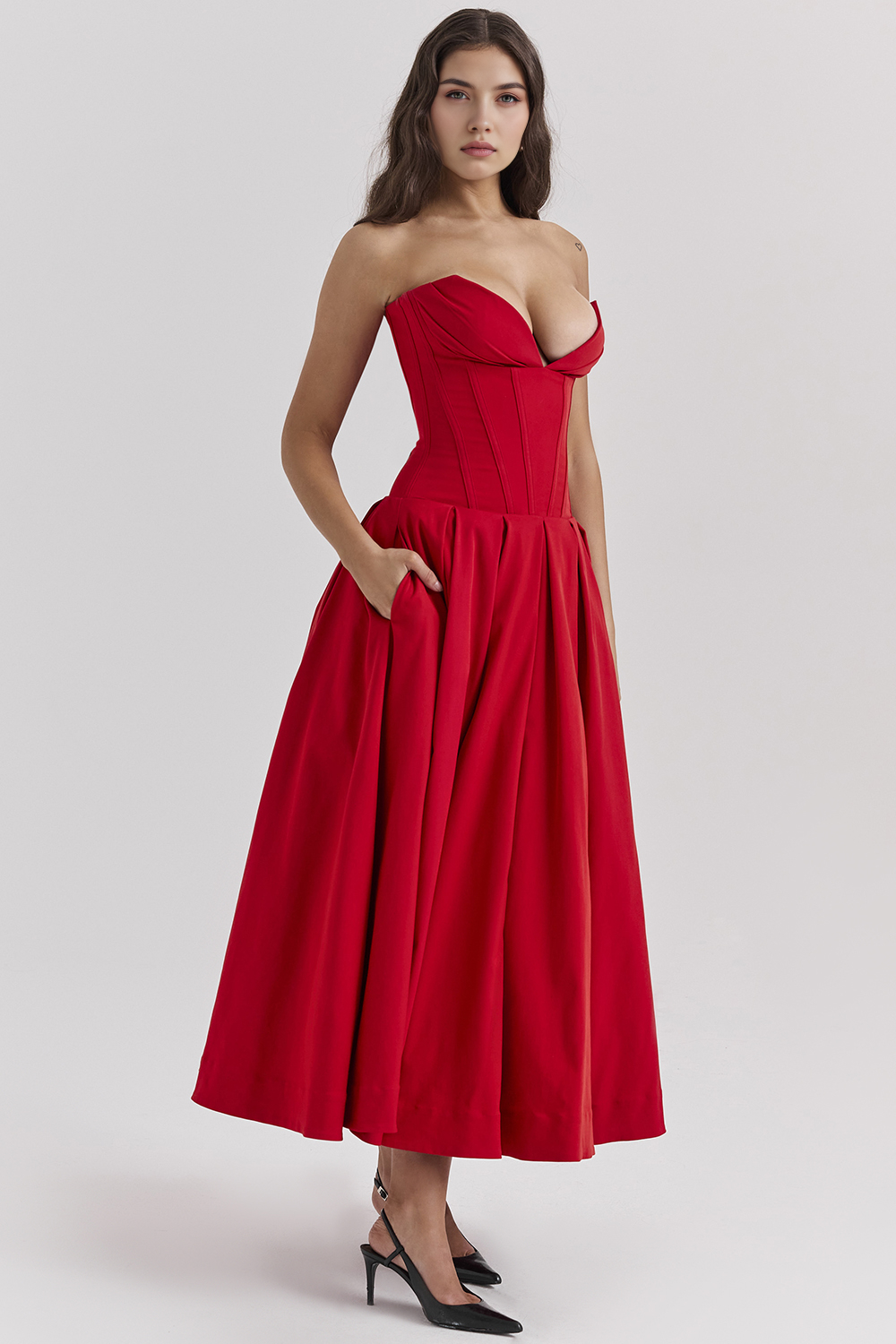Tulle-Elegance Midi Dress